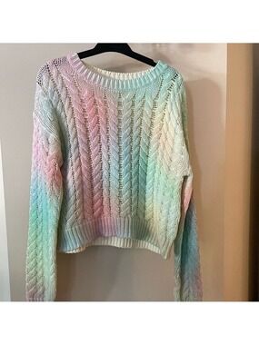 LINE Cotton Rainbow Sweater XS - Ombre Pink